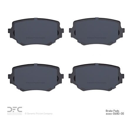 Dynamic Friction Co DFC 3000 Semi-Metallic Brake Pads - 1311-0680-00